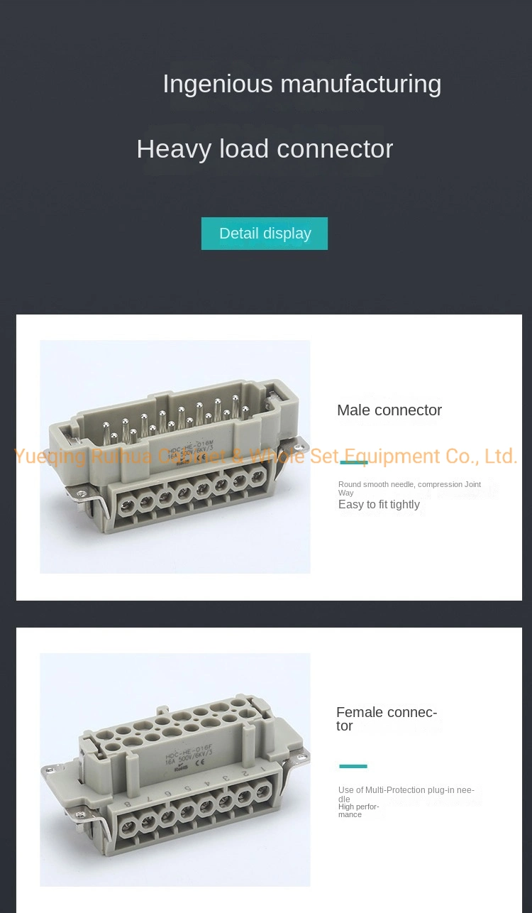 Ce RoHS Approval Heavy Duty Industrial 16 Pins Connector