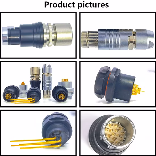 IP68 à prova d'água 2K / 3K 306/312/318 Quick Lock Circular Push Pull Conector para automação industrial