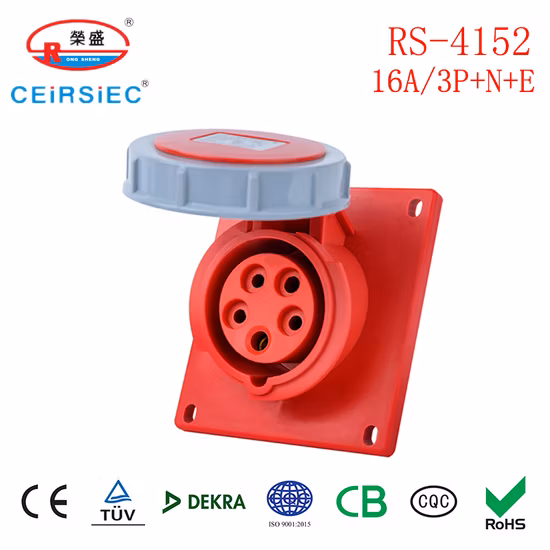 16A 5p soquete industrial montado na superfície Industrialsocket com soquete padrão europeu de nylon